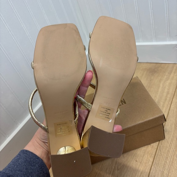 Steve Madden Lilah Gold Heeled Sandals - Picture 5 of 6